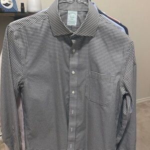 Brooks Brothers Black and White Gingham Shirt